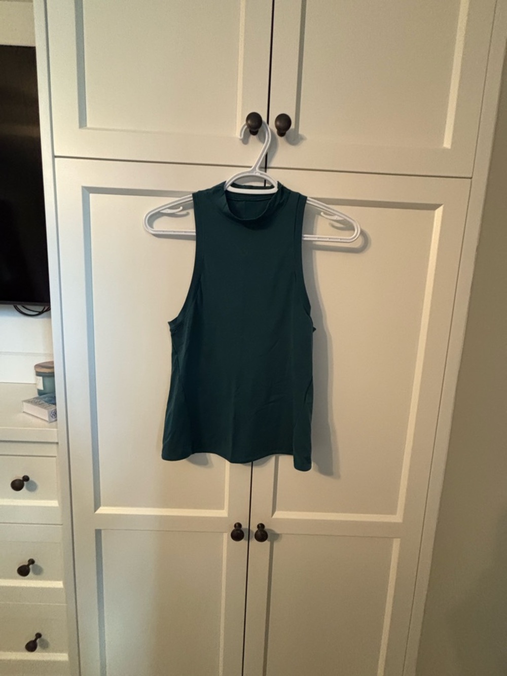 Lululemon Wundermost Nulu Mockneck Tank Top Storm Teal - Picture 2 of 6